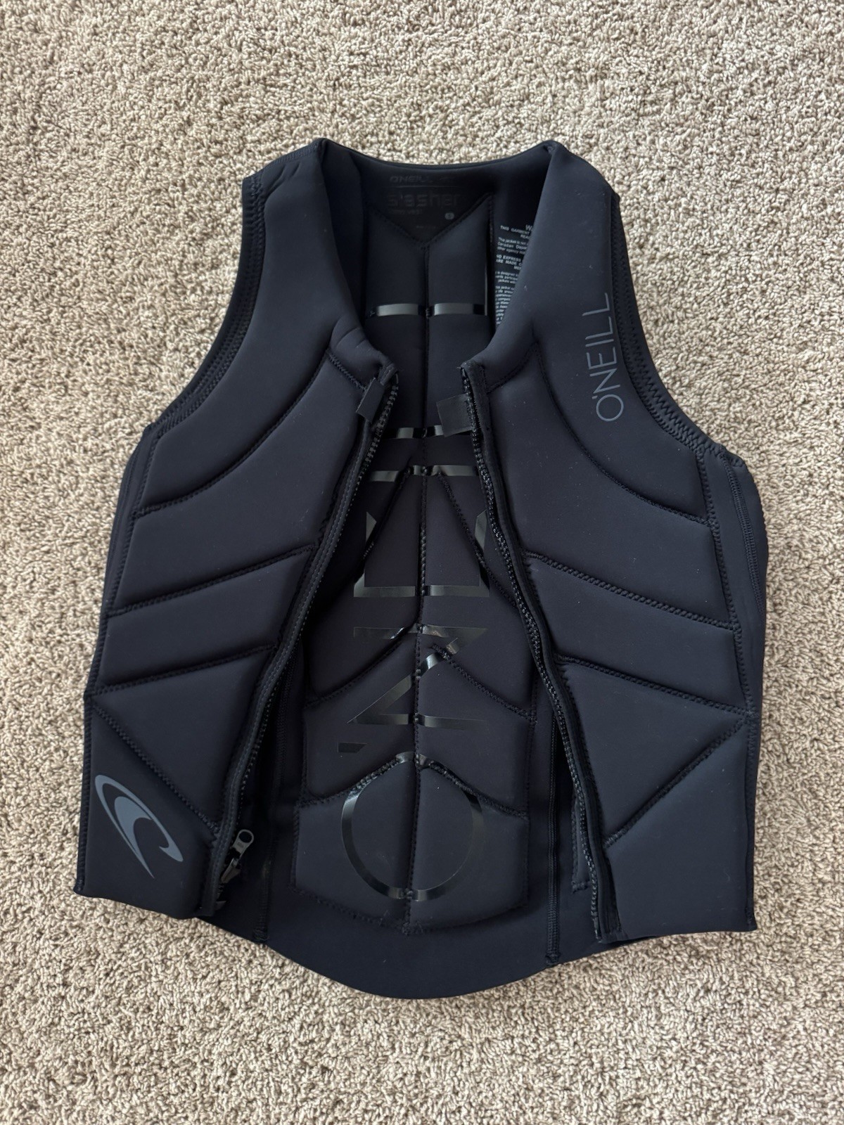 O’Neill Men’s Slasher Comp Life Vest Black/Black Small Regular