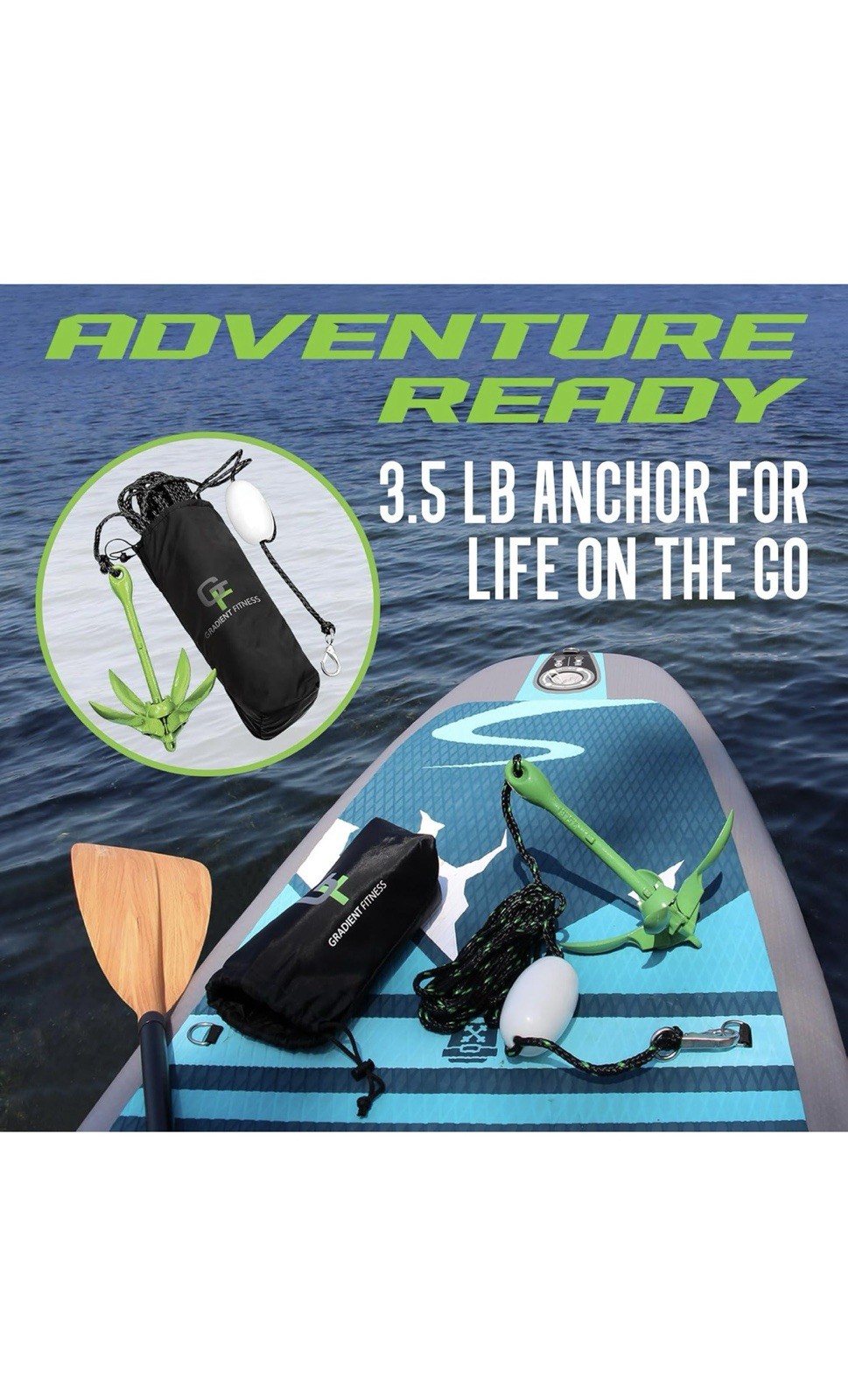Compact Kayak Canoe Anchor with 25 ft Marine Rope – Rust Resistant and Portable