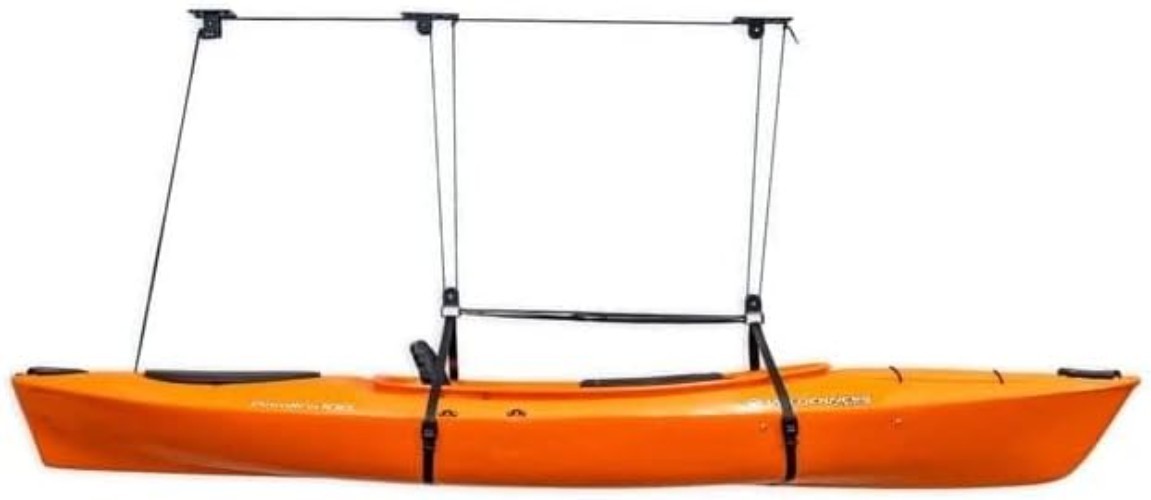 150 lbs Durable Garage Storage Hoist for Kayaks, Canoes & Paddleboards, 10-14 ft