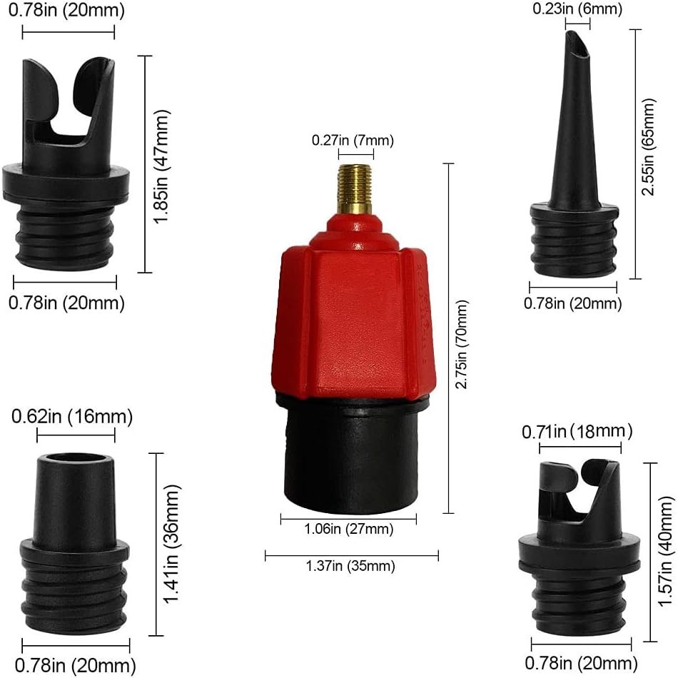 Paddle Board Pump Adapter with 4 Nozzles