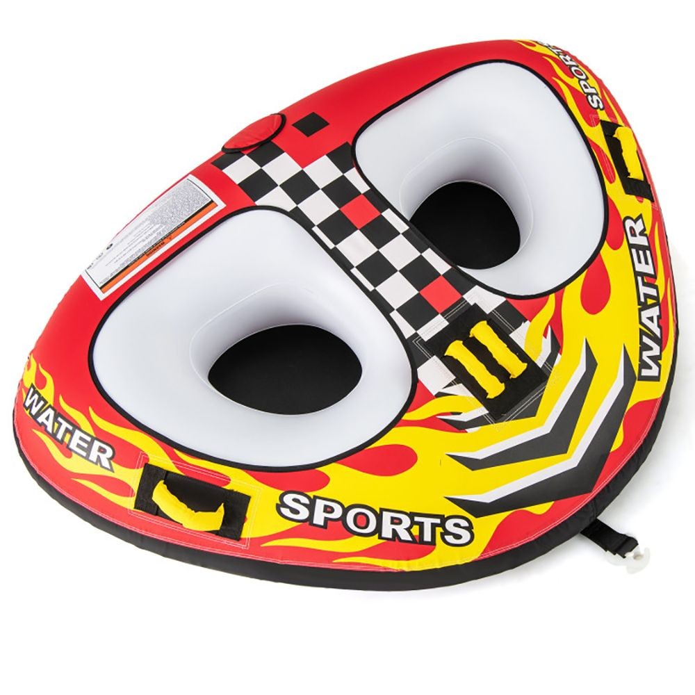2 Person Inflatable Towable Watersport Boat Tube Float Boat Tubing Raft
