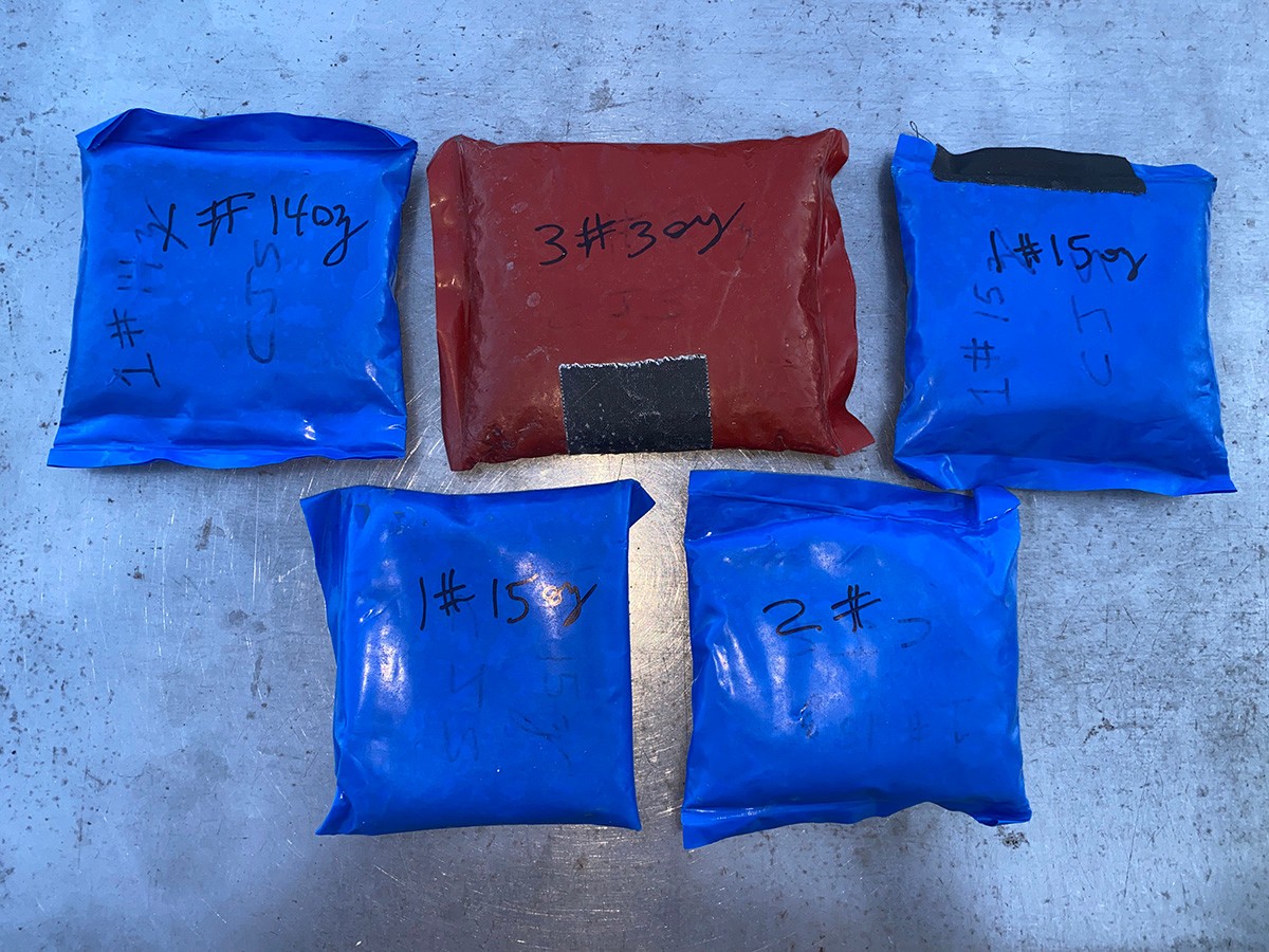 Scuba soft weights 4×2 pounds, 1×3 pounds, 11 total pounds