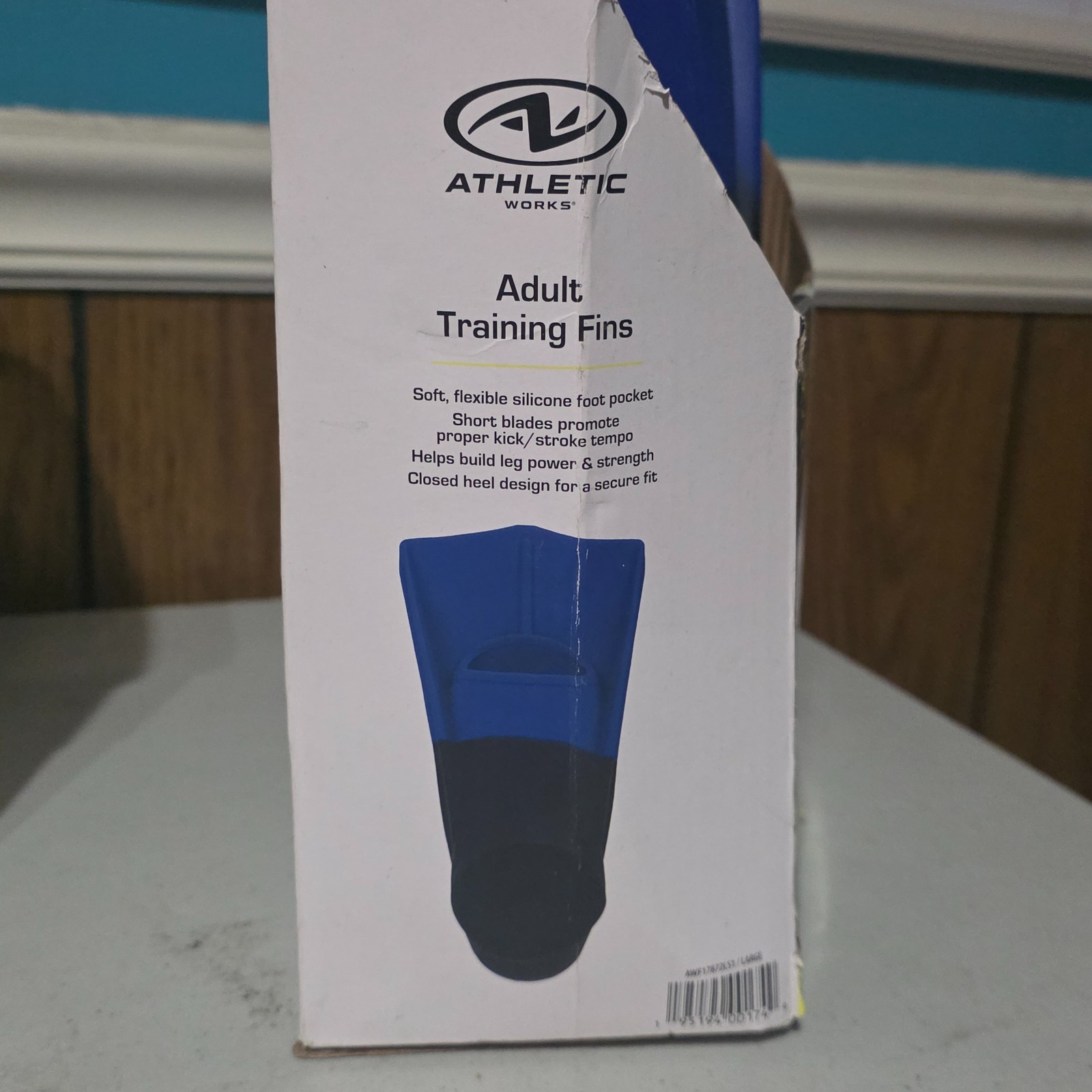 NEW Athletic Works Adult Silicone Training Fins Large 9-11 Mens 10-12 Womens