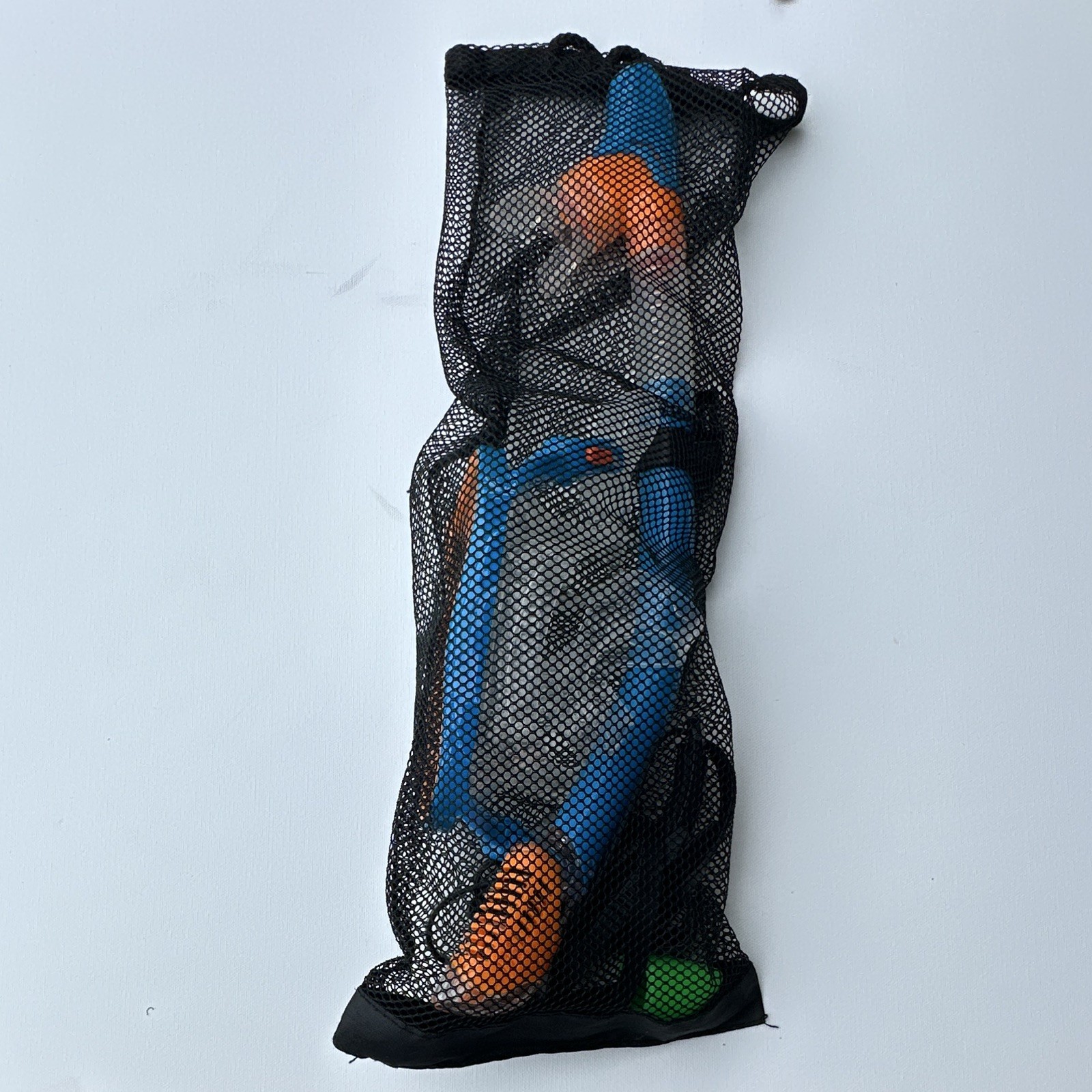 Kids Snorkel Set Mask Tube Fins S/M JR9-13 Blue/Orange Blue/Black Mesh Bag