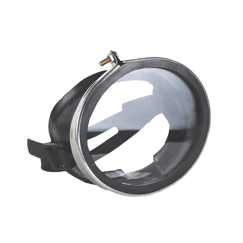 Freediving Mask Stainless Steel Oval Shape Rubber Mask Diving Goggles