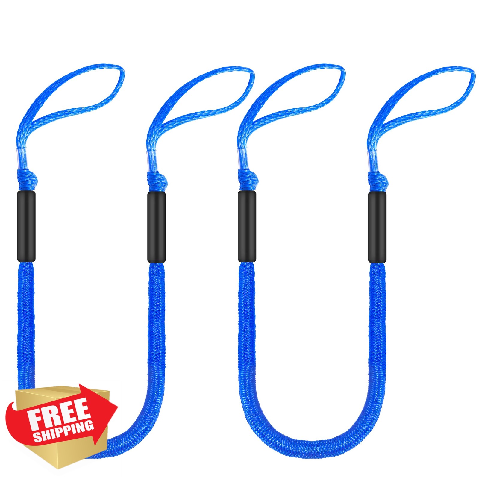 SCGFPOE 2pk Blue 4ft Bungee Dock Lines