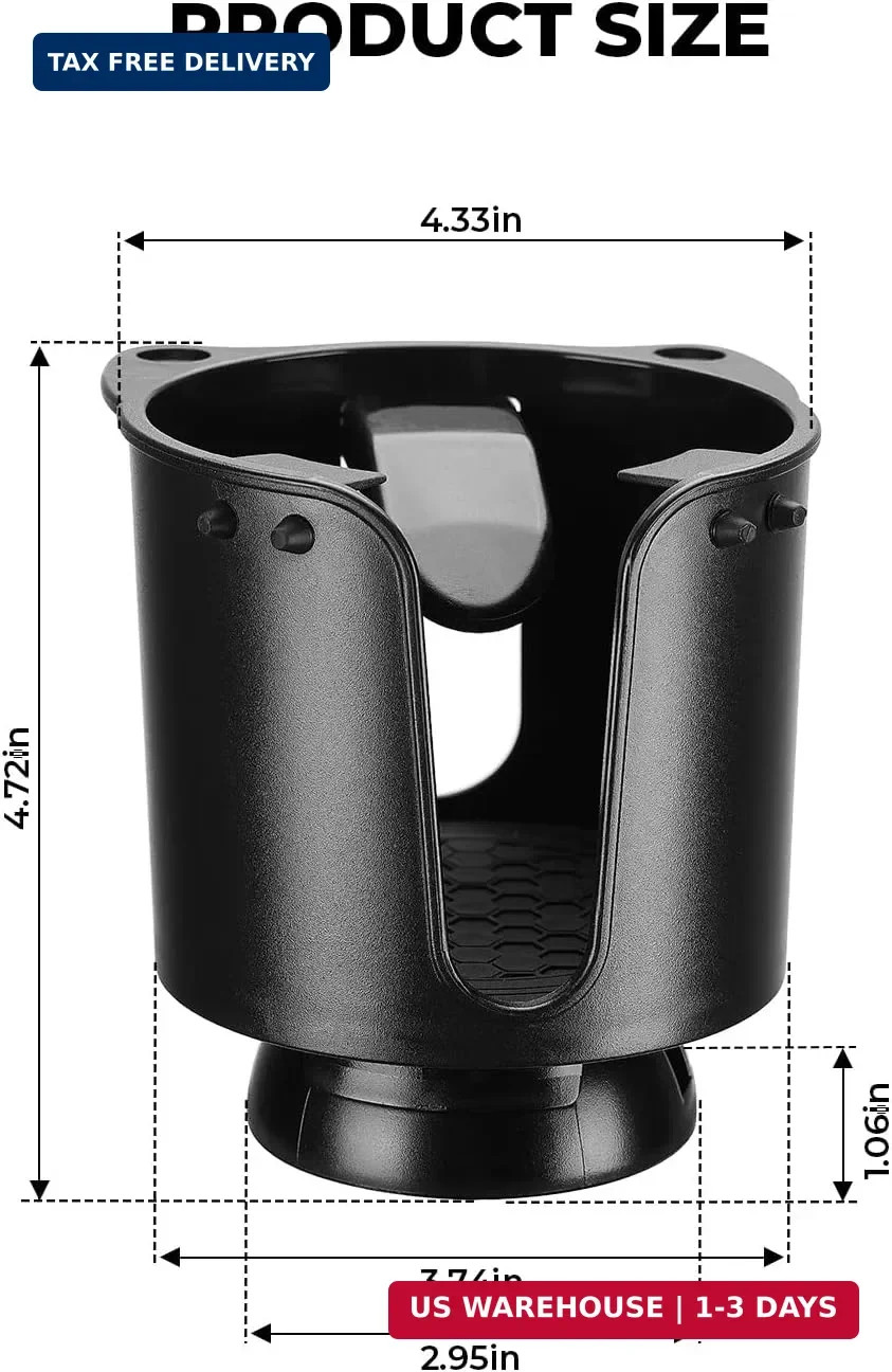 KEMIMOTO Kayak Cup Holder With Track Mount Install, Drink Holder With Anti-Slip