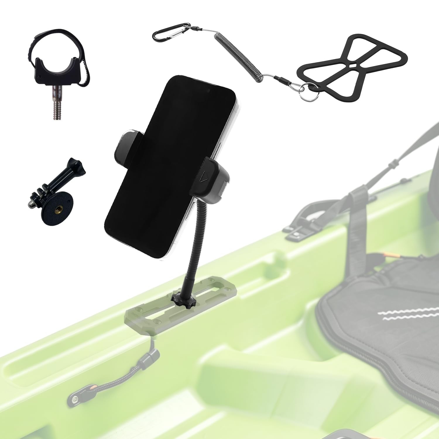 Universal Boat Mount for Action , Kayak Holder with Flexible Gooseneck, Anti-…