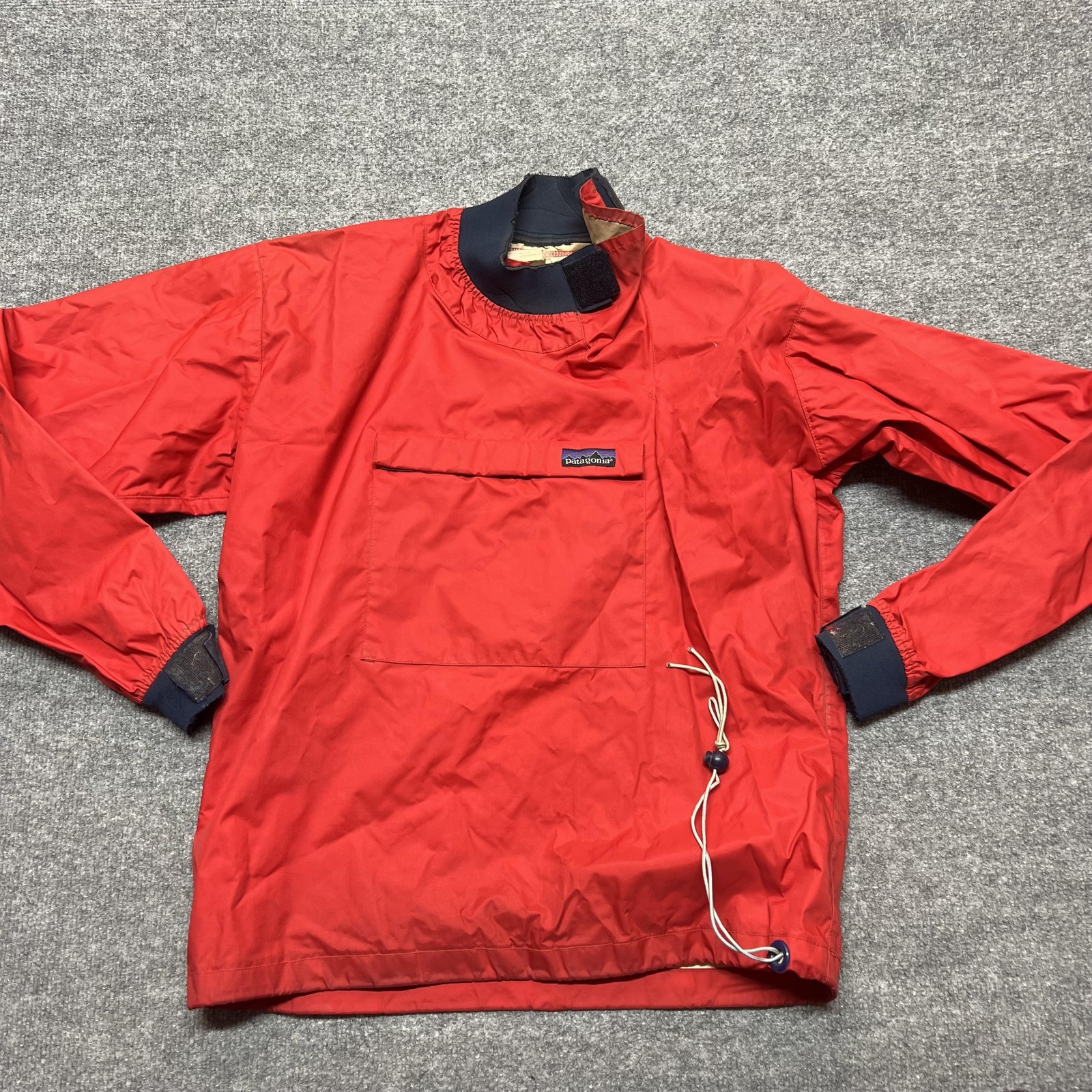 Vintage Patagonia Kayak Paddling Jacket Mens Small Red Pullover Rafting Nylon