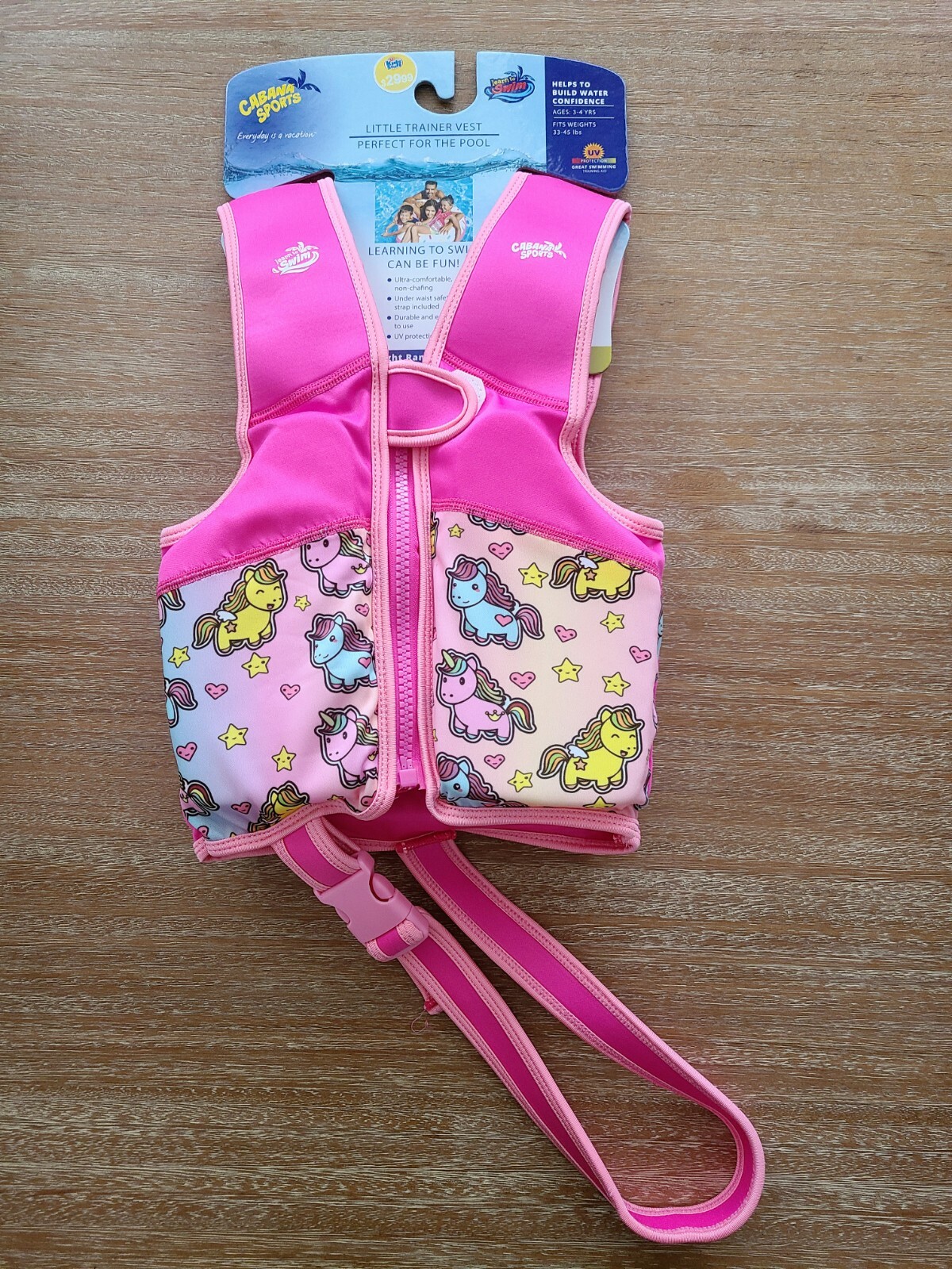 NEW SwimWays Swim Vest Kids 3-4 Years Swimming Aid Trainer Life Vest Girls 33-45