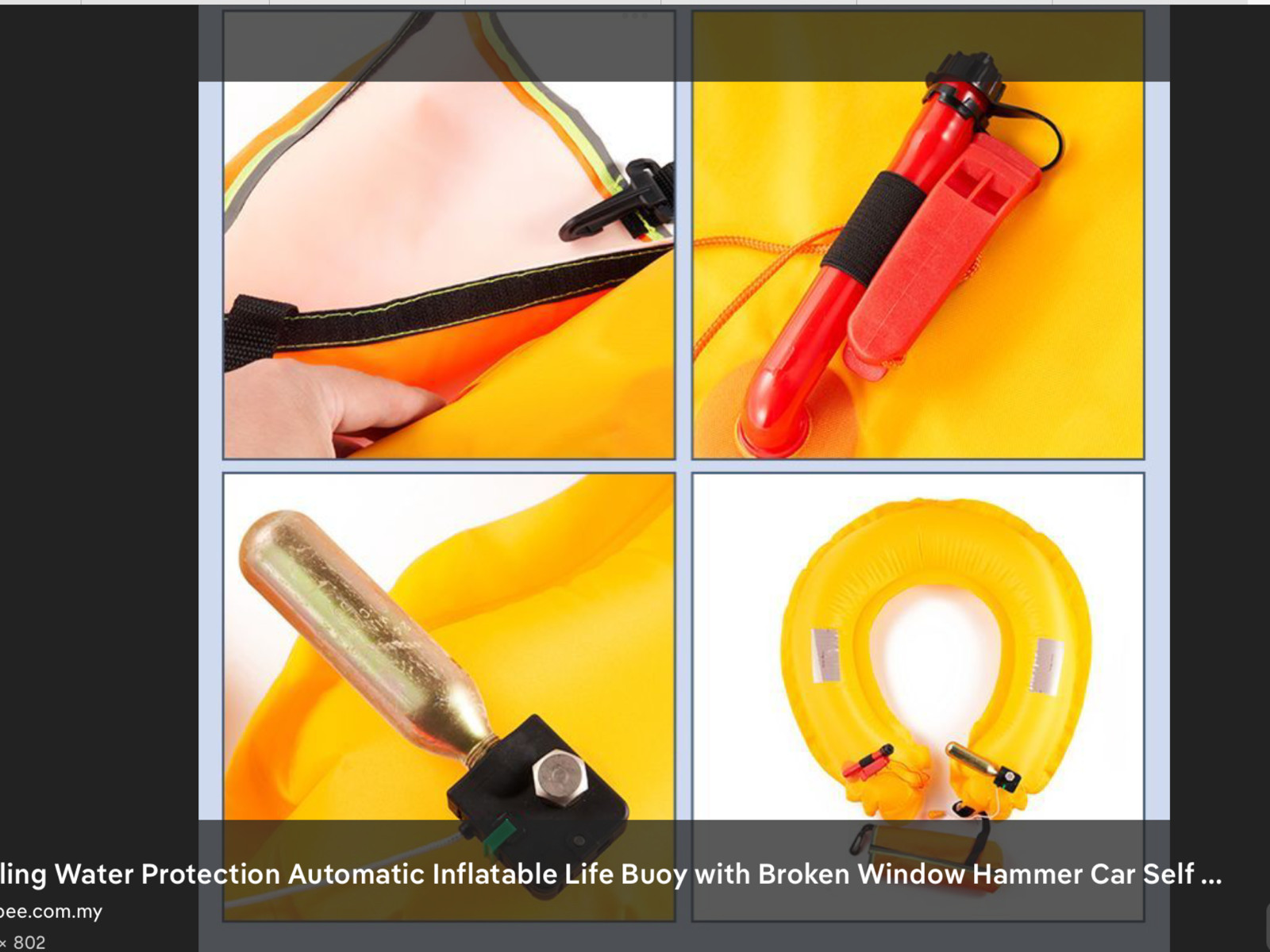 Falling Water Protection Lifebuoy Automatic Inflatable Portable Self-Rescue Life