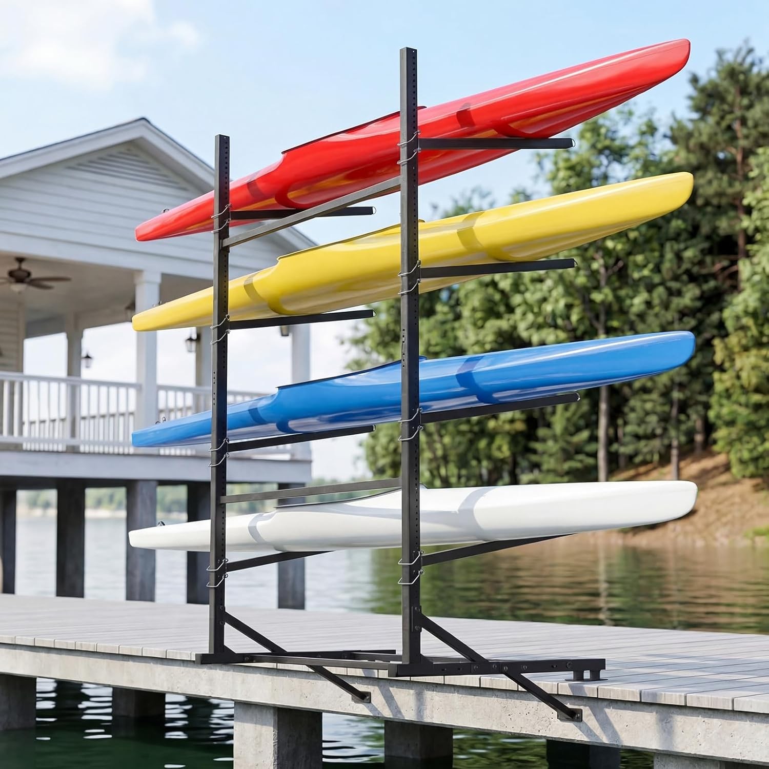 NAIZEA Kayak Storage Rack Freestanding Wall Mount 2 & 4 Tier Kayak Holder Stand