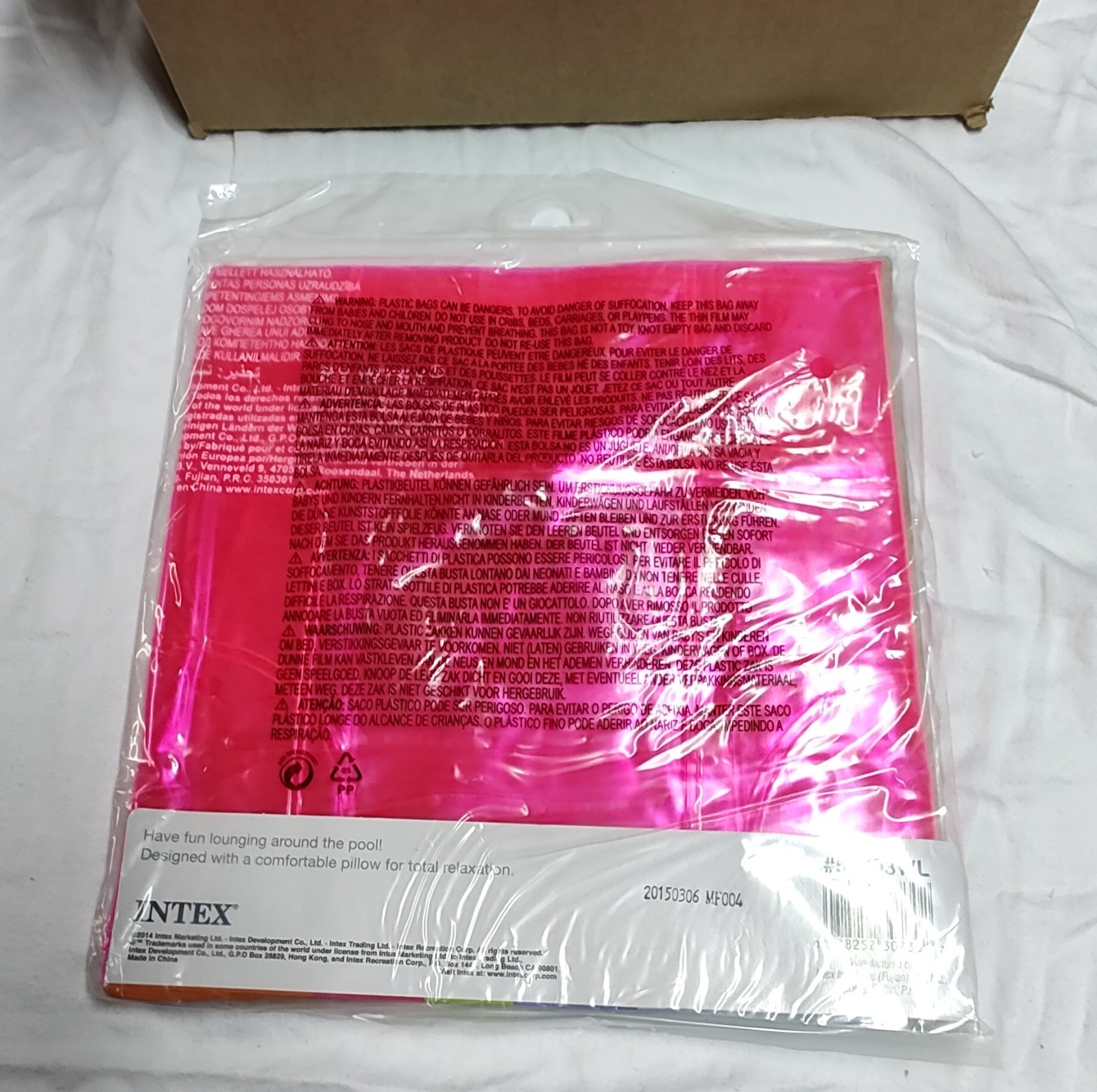 Intex Transparent Mat Inflatable Swimming Float Pink 72in x 27in #2