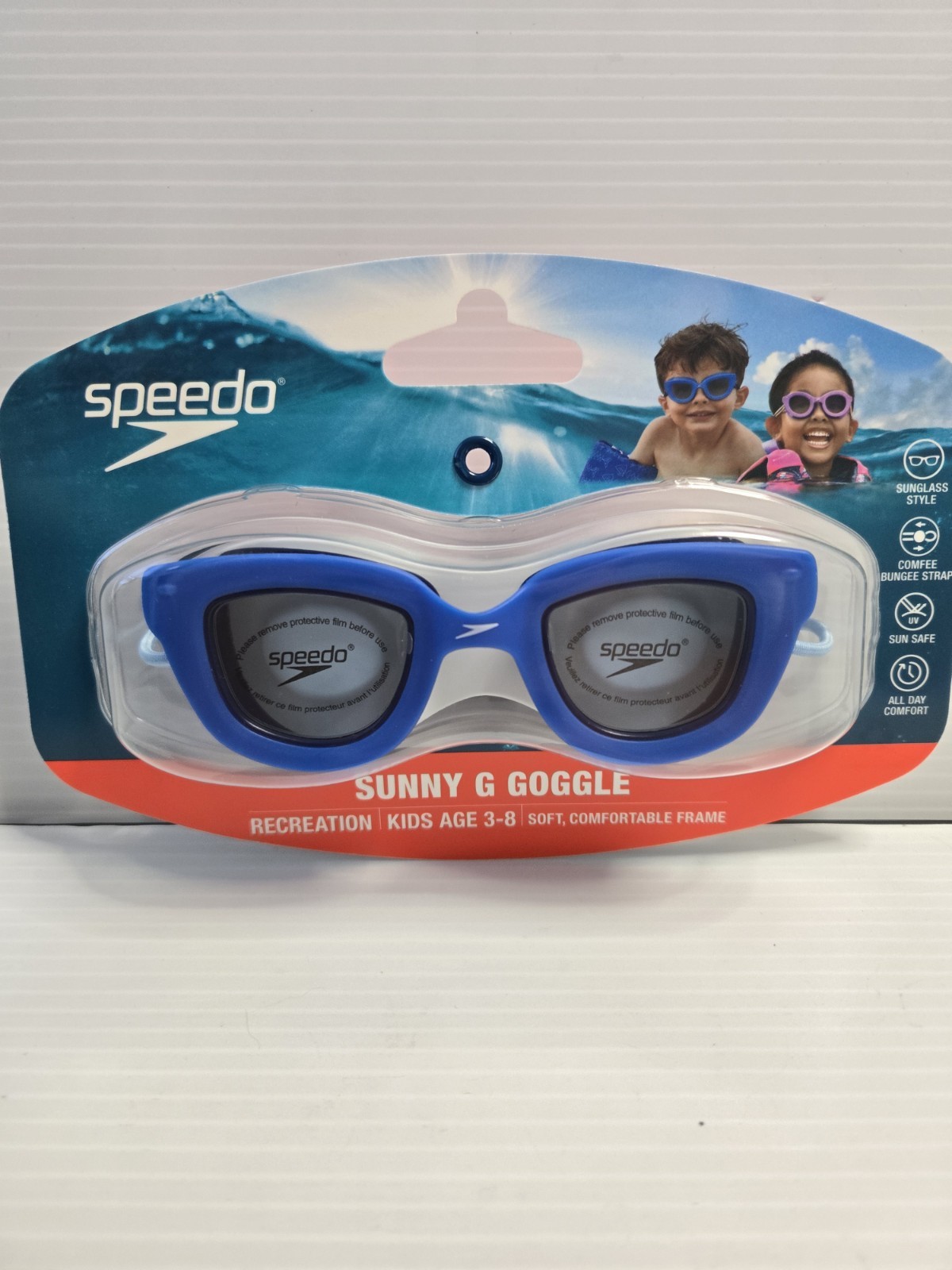 Speedo Sunny G Kids Swim Goggles Ages 3-8 Blue Case of 6 New Sealed Bulk Lot