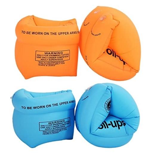 2-4 Pack Arm Floaties for Kids and Adults – Pool Floats Arm 2 Blue+2 Orange