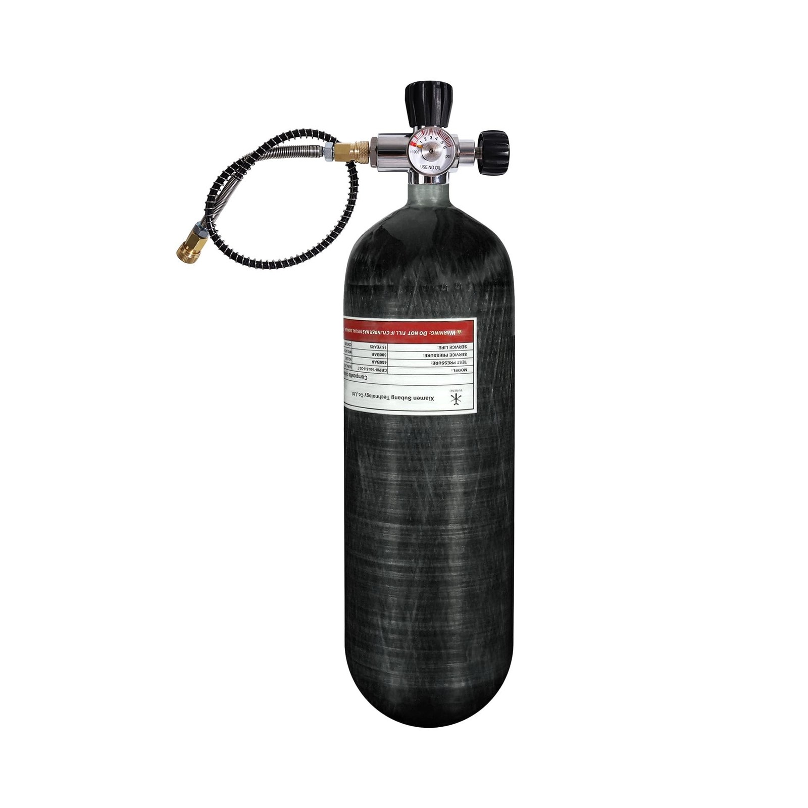 TUXING 4500psi Carbon Fiber Air Tank 6.8L, PCP Paintball Compressed Air Syste…