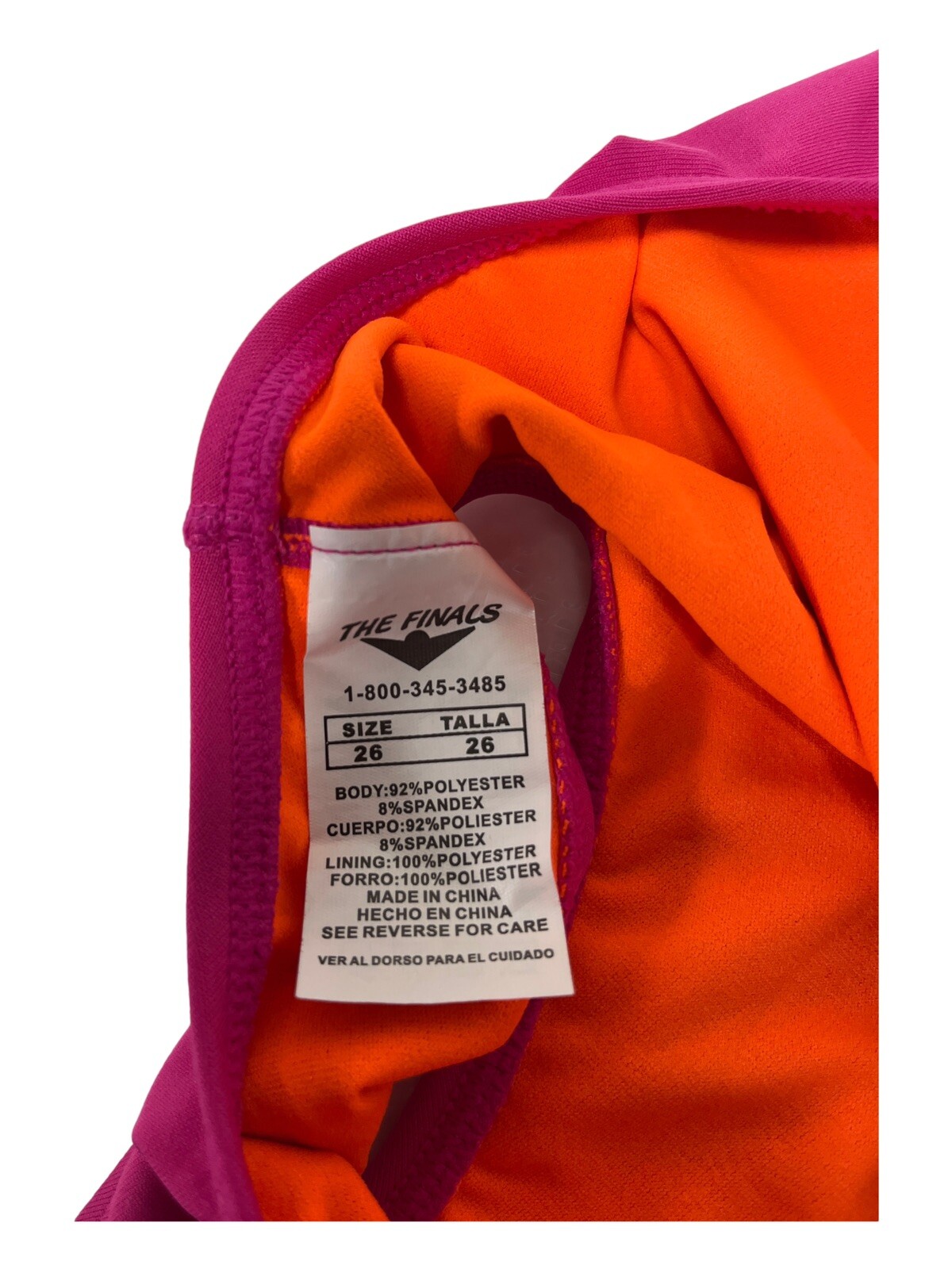 The Finals Competitve Swimsuit in Bright Color PINK NEW NWOT SIZE 26