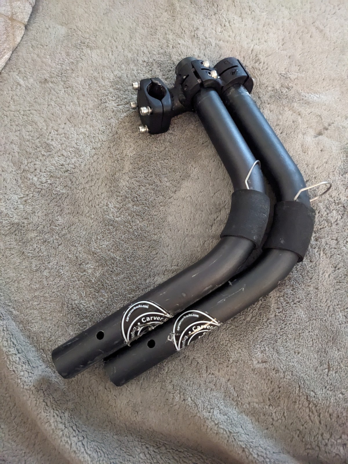 Carver Surf Racks Upper Bars & Seatpost Clamp Set | MISSING Lower U-Loops
