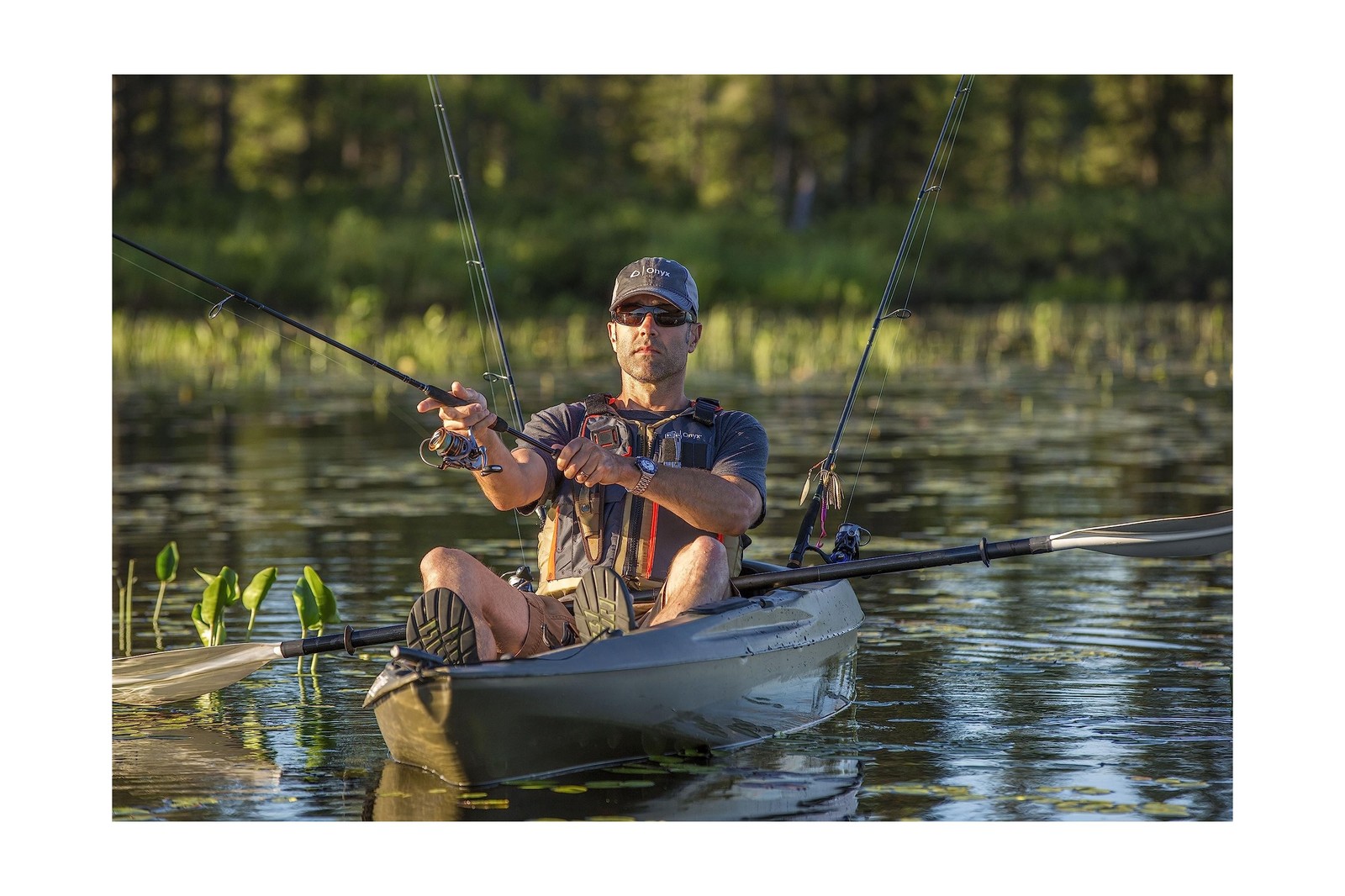 Onyx Kayak Fishing Life Jacket – USCGA PFD/Life Jacket with Multiple Pocke