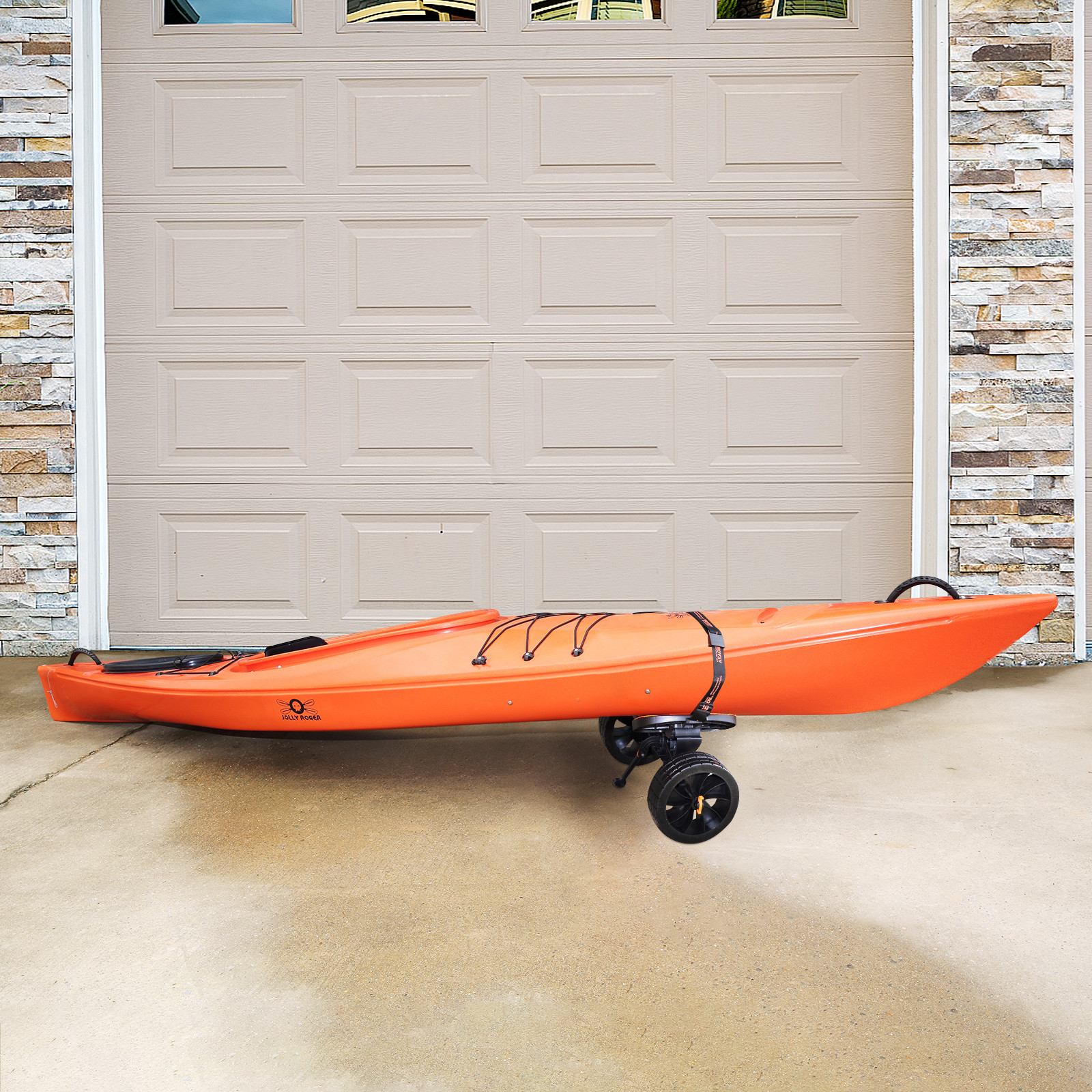 VEVOR Adjustable Kayak Cart Canoe Boat Carrier 320lbs Load with 10” Solid Tires
