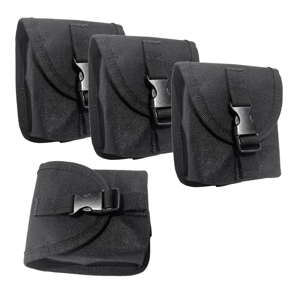 4 Pieces Nylon Diver Weight Belt Bag with Quick Release Buckle for Scuba