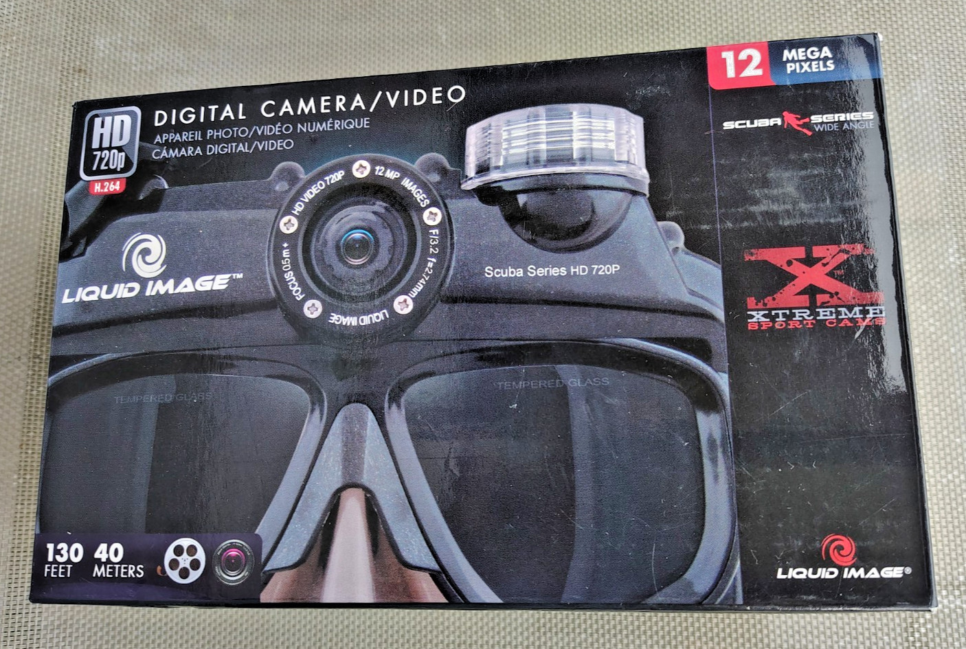 Liquid Image SCUBA GOGGLES w/12 MP Digital Camera / Video to 130′ AS-IS
