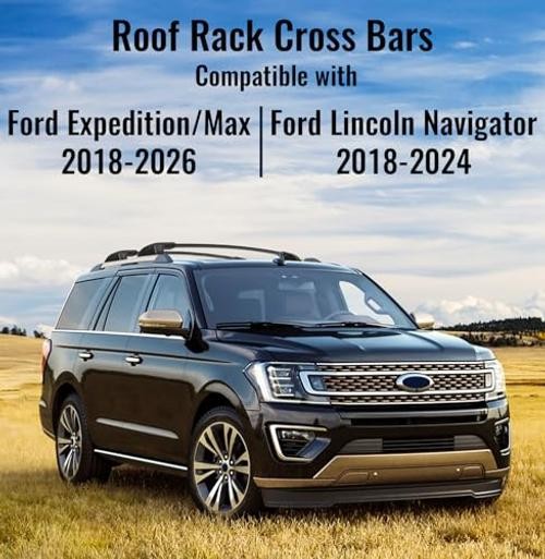 300lbs Roof Rack Cross Bars Compatible with Ford Expedition/Max 2018-2026 &