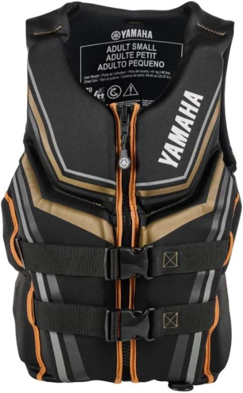 Yamaha Men’s Neoprene 2-Buckle PFD Life Jacket Vest Red, Blue, Gold MAR-25VNE