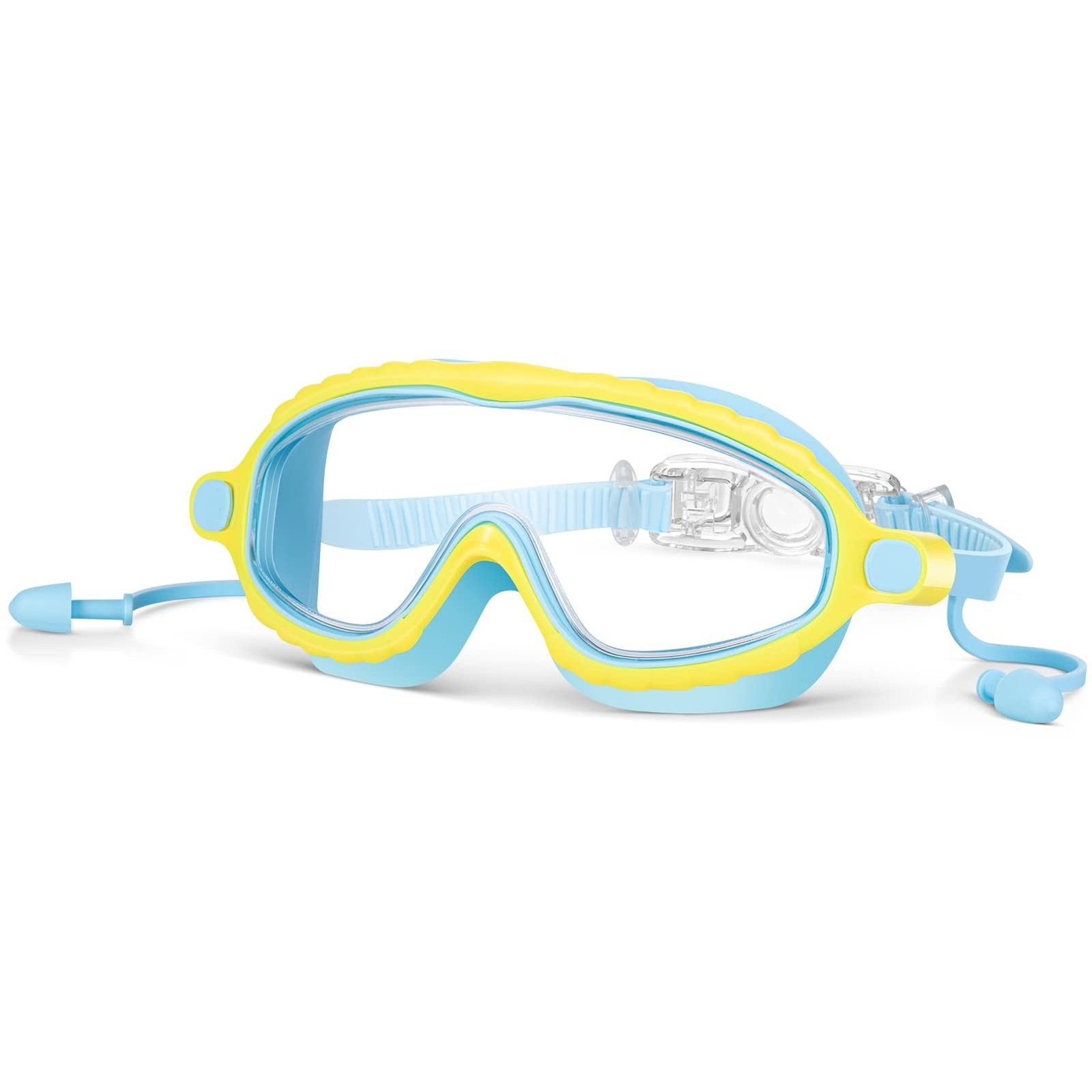 Portzon Wide View Swim Goggles, Unisex-Child Anti Fog Clear No Leaking Swimmi…