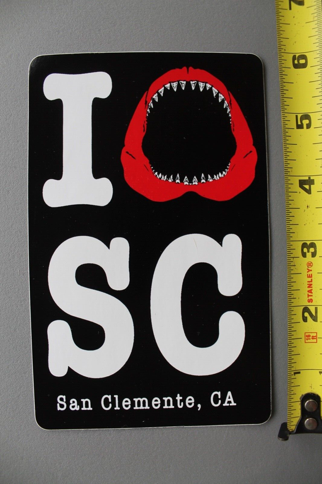 I Love San Clemente SC CA Shark Teeth Orange County V55B Vintage Surfing STICKER