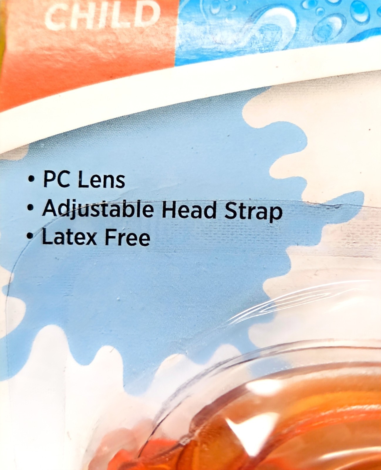 Swim Goggles (2)4 Pack Multicolored Child Googles Orange Blue Green Pink Ages 4+