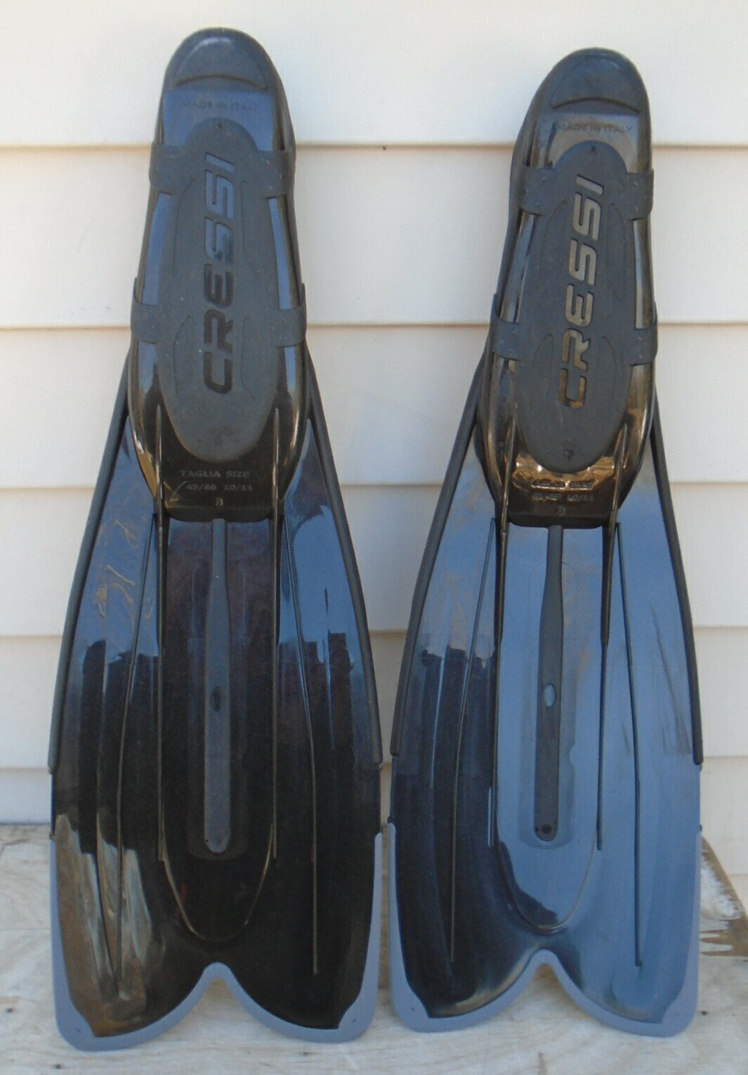 NEW Cressi Agua Snorkel / Swim Fins – Black/Gray – Full Foot Multiple Sizes
