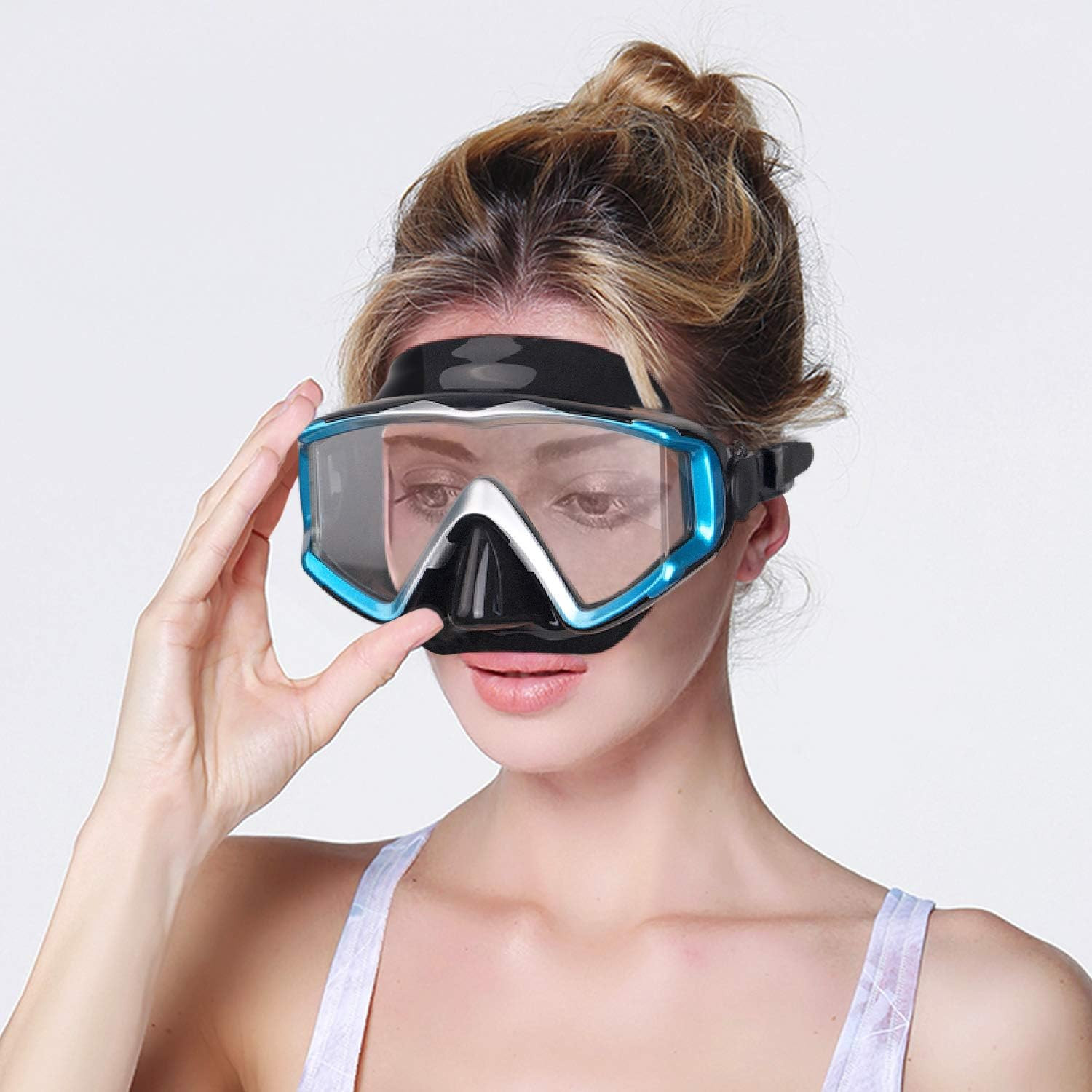 Adult Pano 3 Scuba Diving Mask, Tempered Glass Snorkel Mask Anti-Fog Swim Mask N