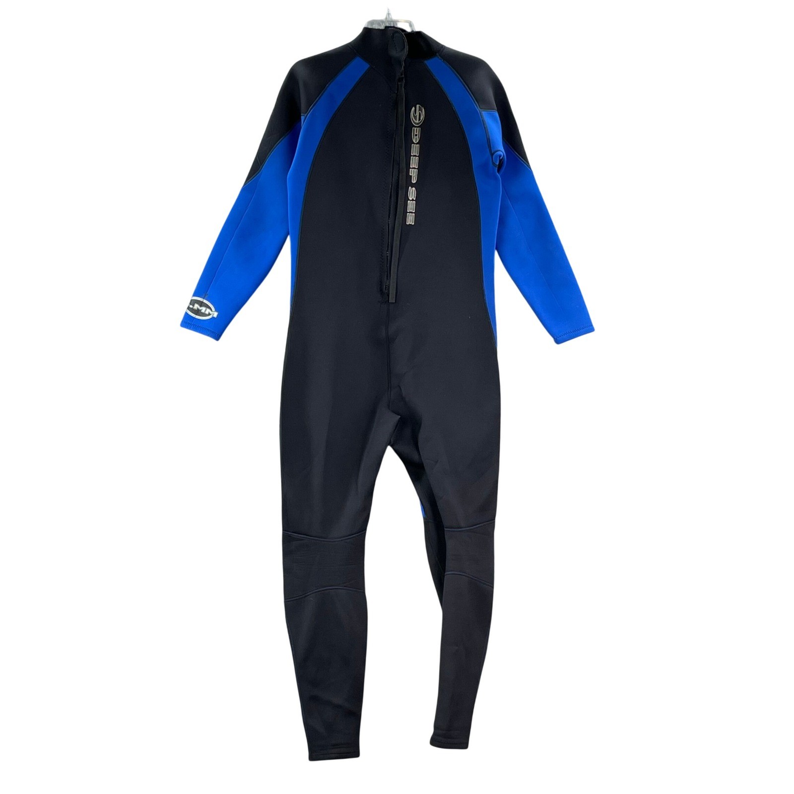 Deep See Wetsuit Mens XL Black Blue Full Body Scuba Diving Sport Surfing Snorkel