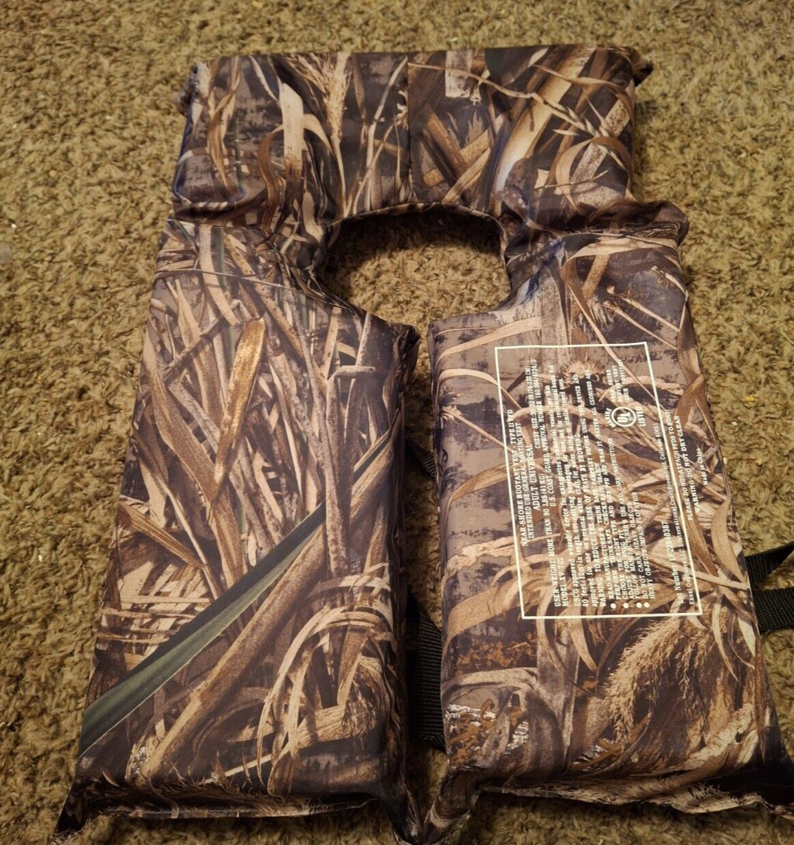 Real Tree Camo MAX5 Near Shore Personal Flotation Device Over 90lbs. Lot of 4.