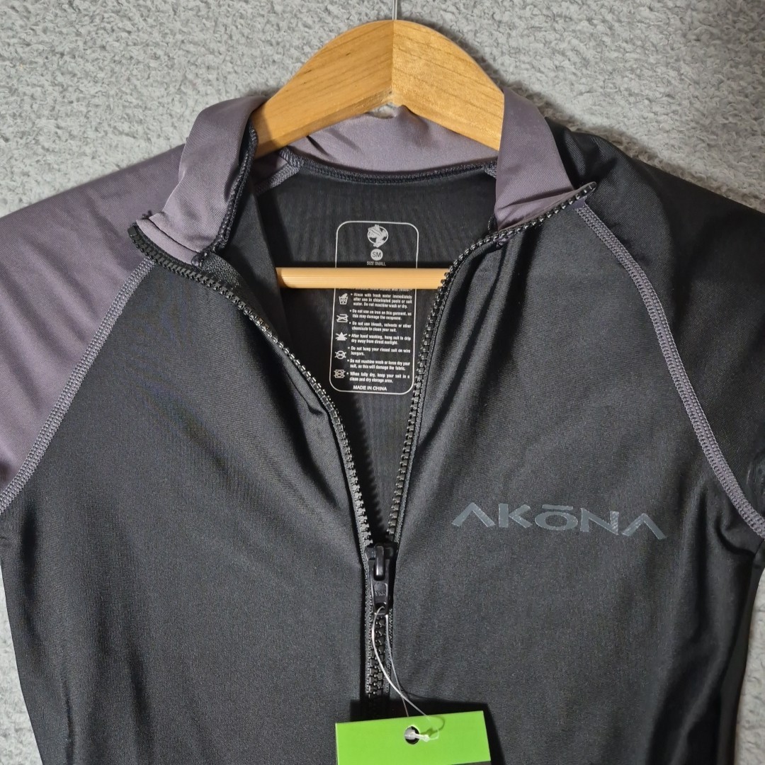 Akona Skin Suit Black Gray Unisex Small 5’5″ Height
