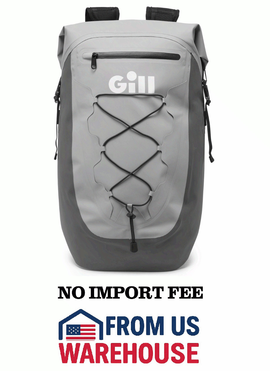 Gill Voyager Kit Pack 35L Waterproof Roll Top Backpack Grey Dry Gear Bag
