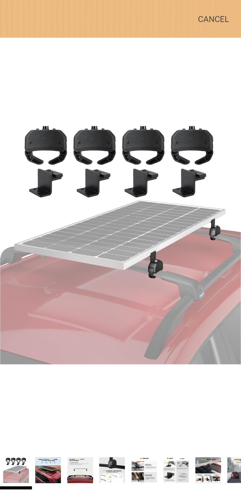 BougeRV Kayak Roof Rack Saddles Kit Fits Most Car SUV Truck Bouge RV