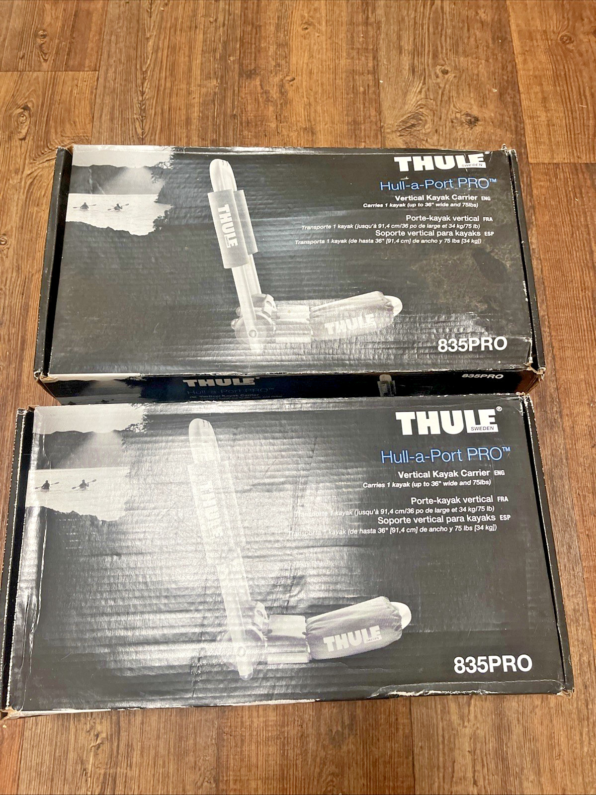 2 Thule Hull-A-Port Pro Folding Rooftop Kayak Carrier 835PRO ~ New Open Box
