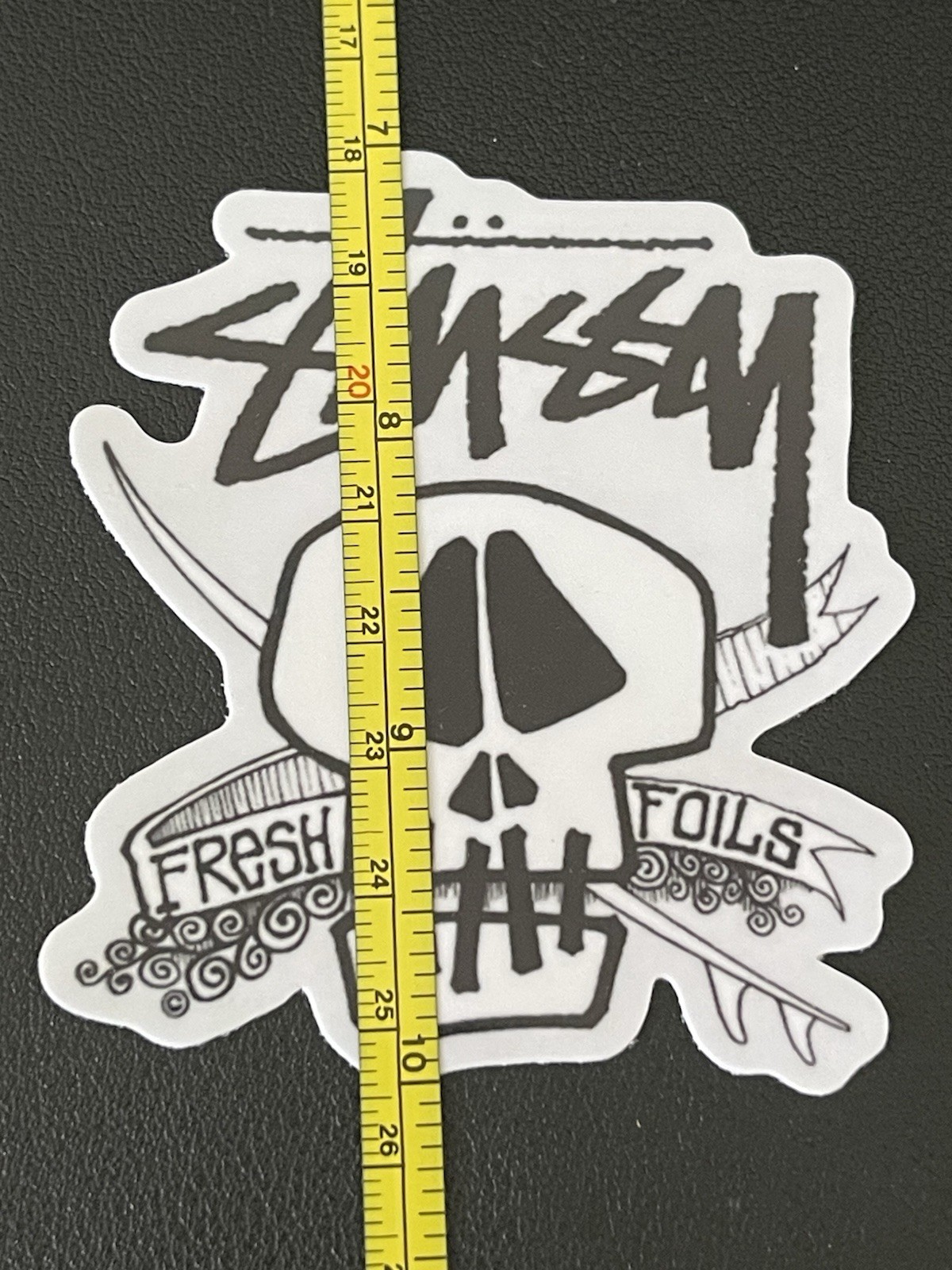 STUSSY 2026 FRESH FOILS Surf Skull Design Sticker (Qty: 2)