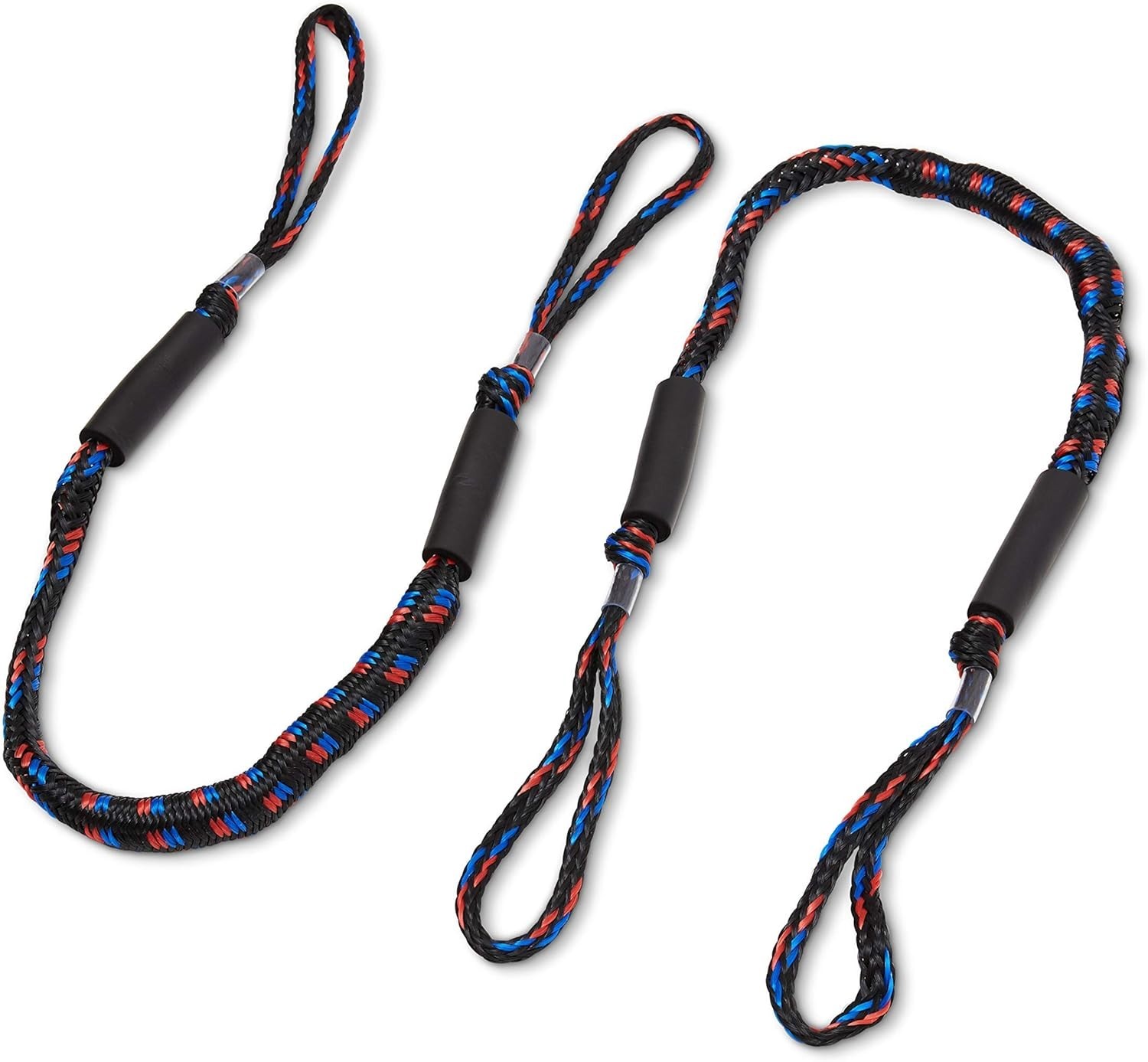 Bungee Dock Line 2-Pack-4ft, Adjustable No-Jerk Boat & Kayak Ties, Mooring R…