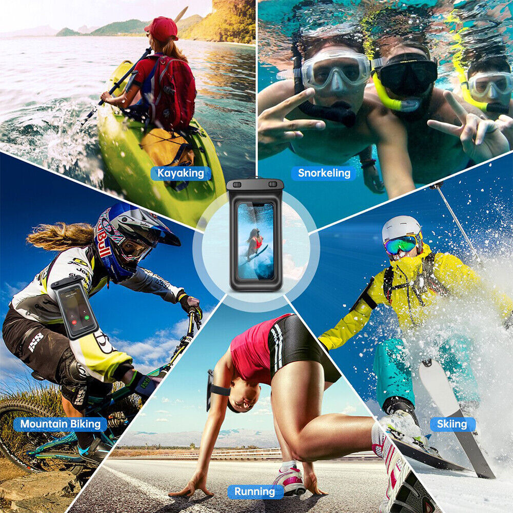Universal Waterproof Cell Phone Pouch Floatable Underwater Case Dry Bag Landyard