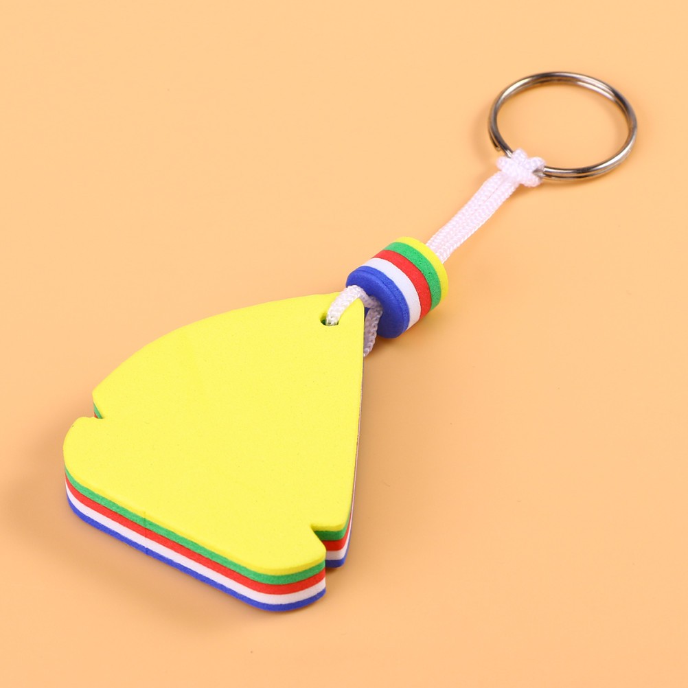 2Pcs Eva Floating Durable Key Ring Blue for Canoeing Fishing and Sailing