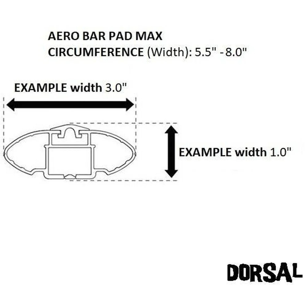 DORSAL Aero Roof Rack Pads 28 Inch Wide with Locking Straps – Pack of 4 for Car
