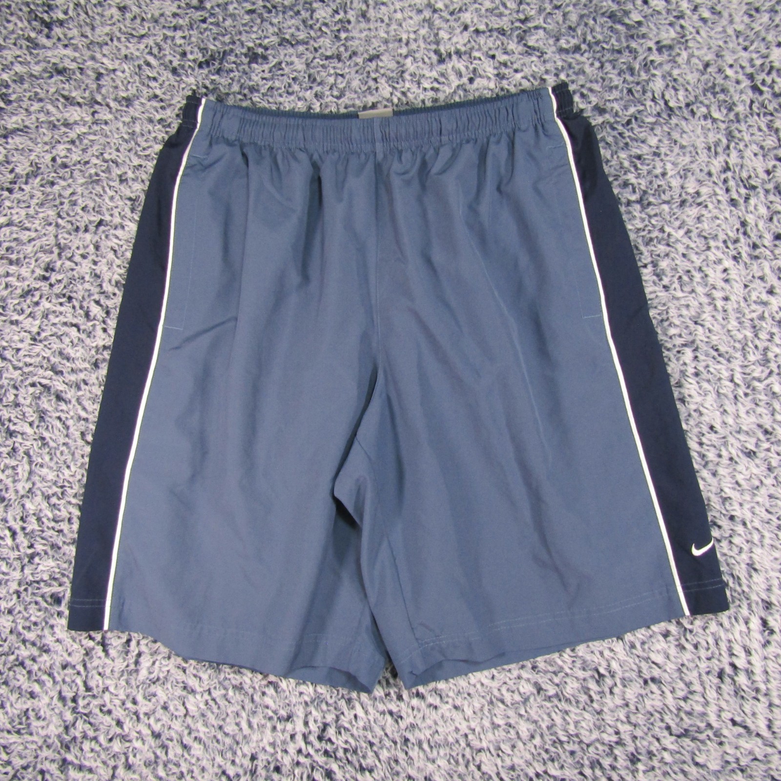 Nike Mens Swim Trunks Shorts GrayBlue Drawstring Pockets Casual Activewear Large