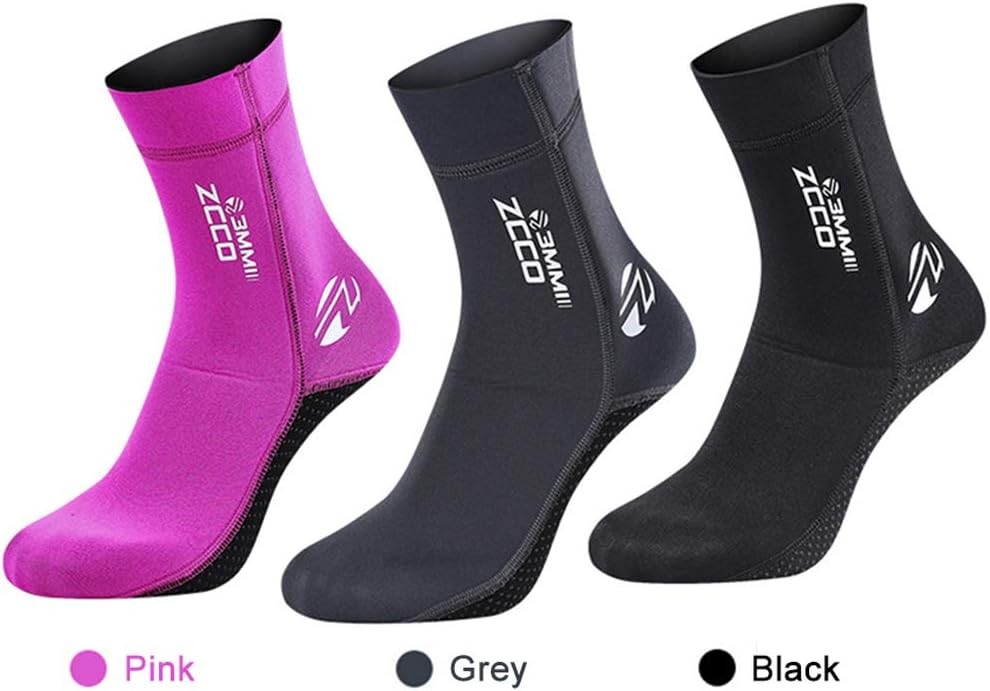 Neoprene Socks Diving Scuba Wetsuit Fin Booties for Medium, 3mm Black