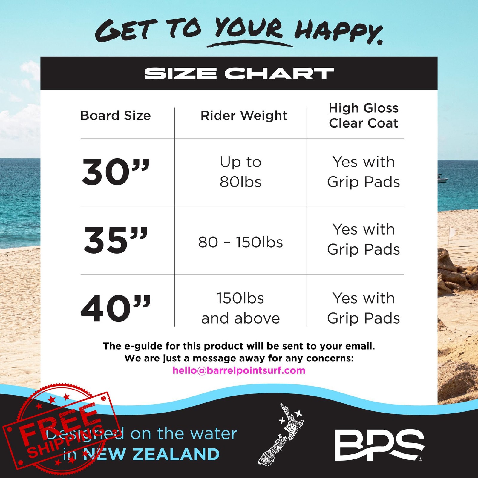 BPS Skimboard 35 Inch Dark Blue White