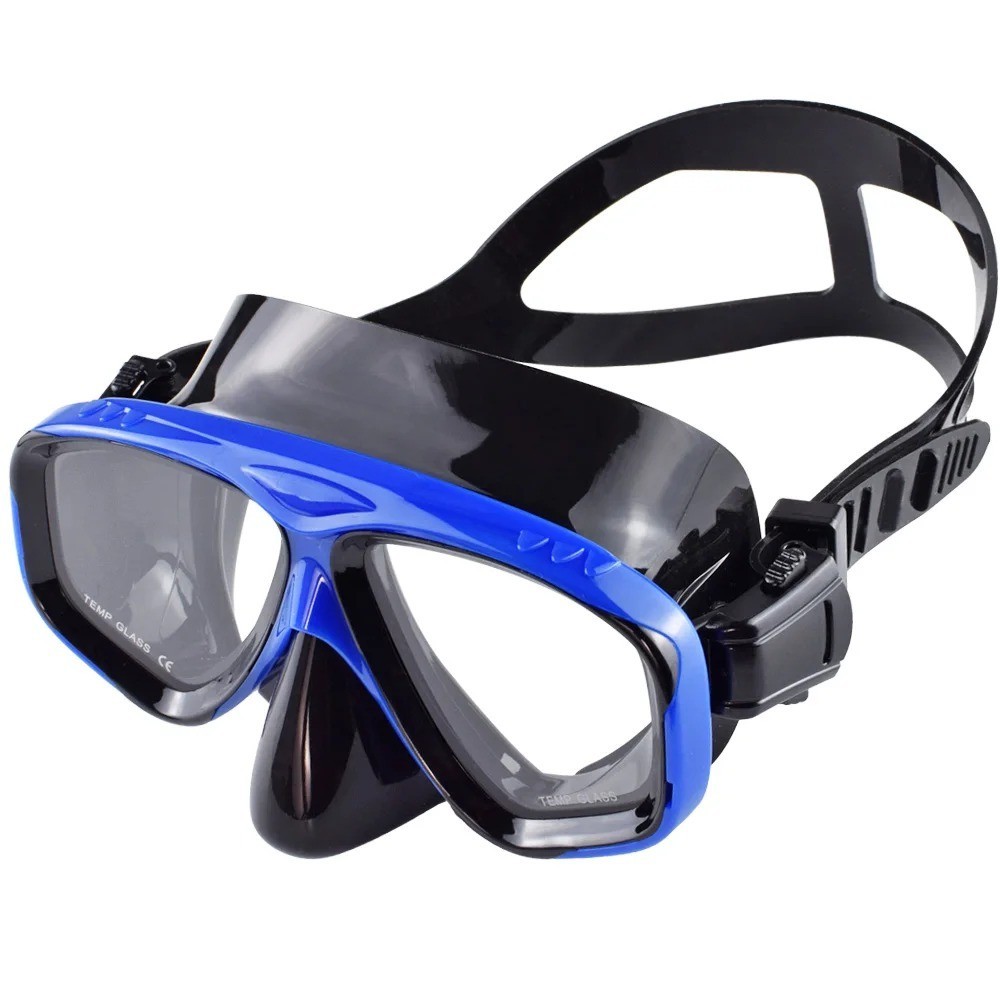 Snorkel Mask Swimming Goggles Scuba Diving Silicone Skirt Tempered Glass Len