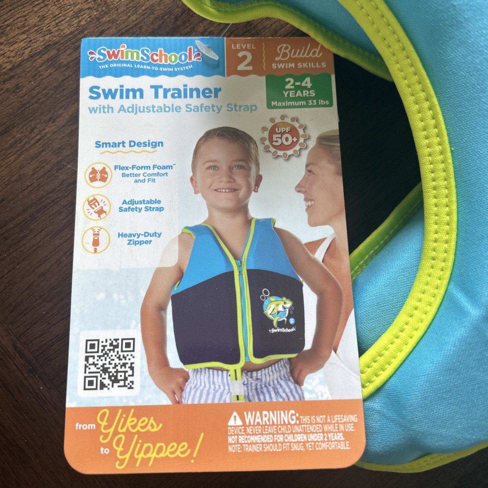 Lot Of Two Swim School Trainer Life Vest Age 4-6 Years 33lbs Max 33 Pounds Nwt