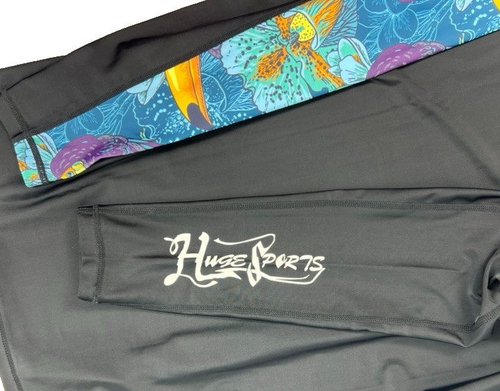 HUGE SPORTS Mens Rash Guard XXXL Long Sleeves UPF 50+ Sun Protection Swim Shirt